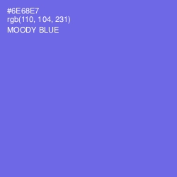 #6E68E7 - Moody Blue Color Image