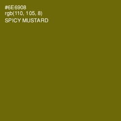#6E6908 - Spicy Mustard Color Image