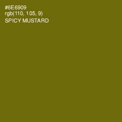#6E6909 - Spicy Mustard Color Image