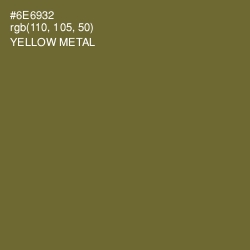 #6E6932 - Yellow Metal Color Image