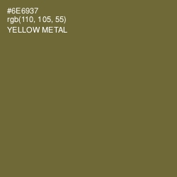 #6E6937 - Yellow Metal Color Image