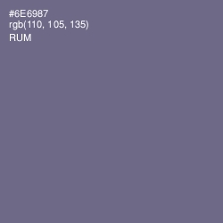 #6E6987 - Rum Color Image