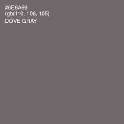 #6E6A69 - Dove Gray Color Image