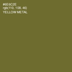 #6E6C2E - Yellow Metal Color Image