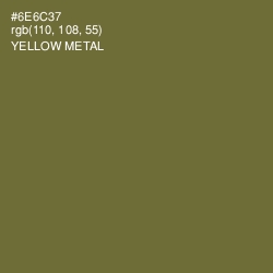 #6E6C37 - Yellow Metal Color Image