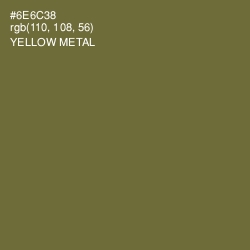 #6E6C38 - Yellow Metal Color Image