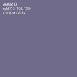 #6E6C88 - Storm Gray Color Image