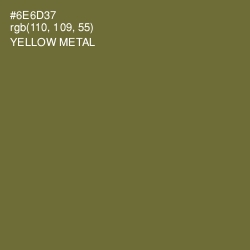 #6E6D37 - Yellow Metal Color Image