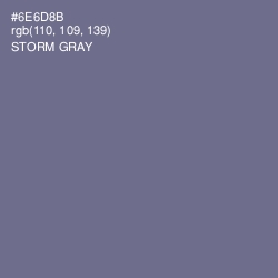 #6E6D8B - Storm Gray Color Image