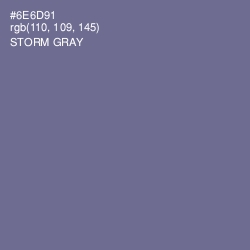 #6E6D91 - Storm Gray Color Image