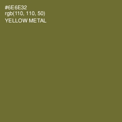 #6E6E32 - Yellow Metal Color Image