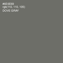 #6E6E69 - Dove Gray Color Image