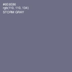 #6E6E86 - Storm Gray Color Image