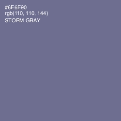 #6E6E90 - Storm Gray Color Image