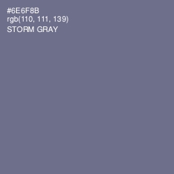 #6E6F8B - Storm Gray Color Image