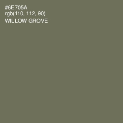 #6E705A - Willow Grove Color Image