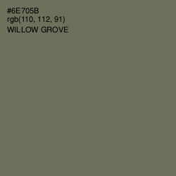 #6E705B - Willow Grove Color Image