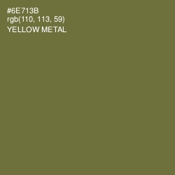 #6E713B - Yellow Metal Color Image