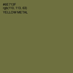 #6E713F - Yellow Metal Color Image