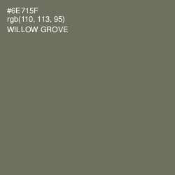 #6E715F - Willow Grove Color Image