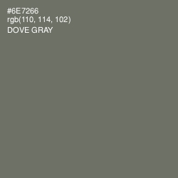 #6E7266 - Dove Gray Color Image