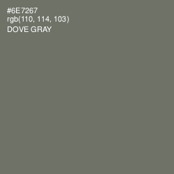 #6E7267 - Dove Gray Color Image