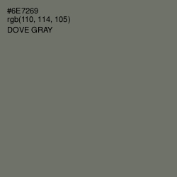 #6E7269 - Dove Gray Color Image