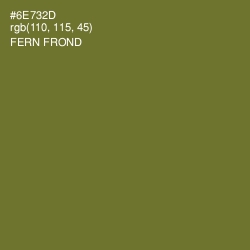 #6E732D - Fern Frond Color Image
