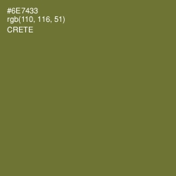 #6E7433 - Crete Color Image