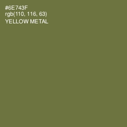 #6E743F - Yellow Metal Color Image