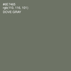 #6E7465 - Dove Gray Color Image