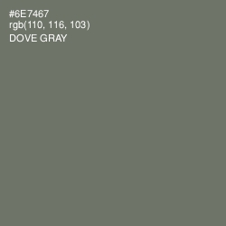 #6E7467 - Dove Gray Color Image