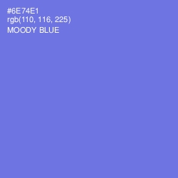 #6E74E1 - Moody Blue Color Image