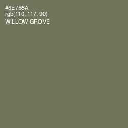 #6E755A - Willow Grove Color Image