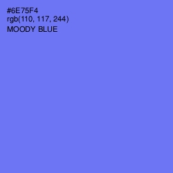 #6E75F4 - Moody Blue Color Image