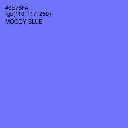 #6E75FA - Moody Blue Color Image