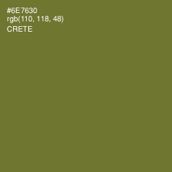 #6E7630 - Crete Color Image