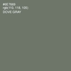 #6E7669 - Dove Gray Color Image