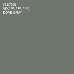 #6E766E - Dove Gray Color Image