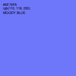 #6E76FA - Moody Blue Color Image