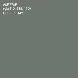 #6E776E - Dove Gray Color Image