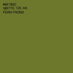 #6E782C - Fern Frond Color Image