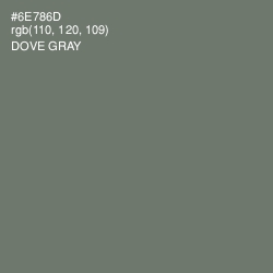 #6E786D - Dove Gray Color Image