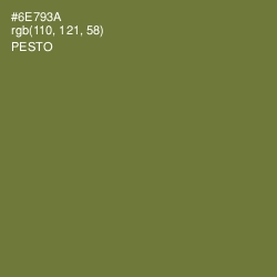 #6E793A - Pesto Color Image