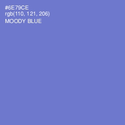 #6E79CE - Moody Blue Color Image