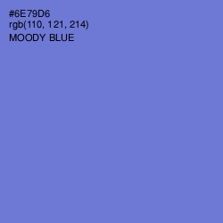 #6E79D6 - Moody Blue Color Image