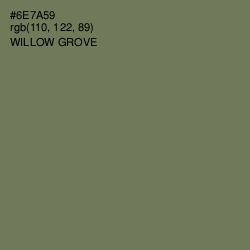 #6E7A59 - Willow Grove Color Image