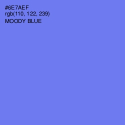 #6E7AEF - Moody Blue Color Image