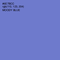 #6E7BCC - Moody Blue Color Image