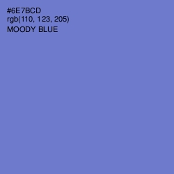 #6E7BCD - Moody Blue Color Image